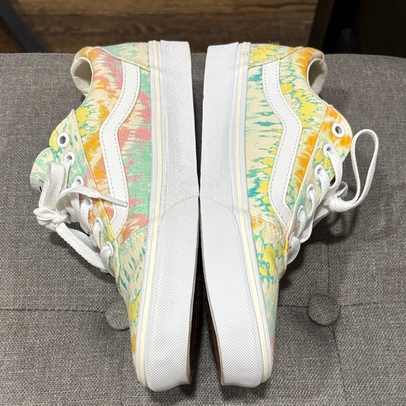 Vans ward psychedelic Tie-Dye Canvas sneakers size 8.5 - Picture 3 of 6